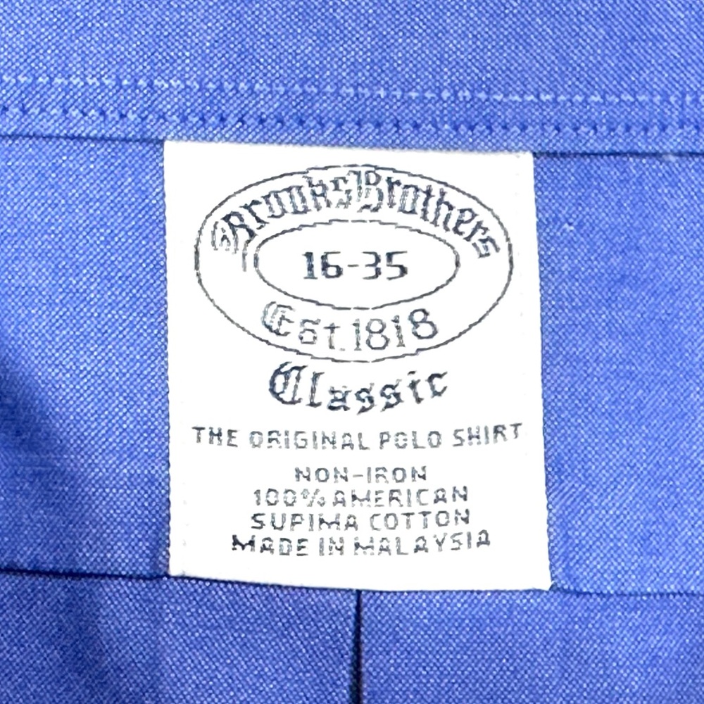 BROOKS BROTHERS men’s shirt long sleeve size 16 - 35 Classic - Picture 4 of 12